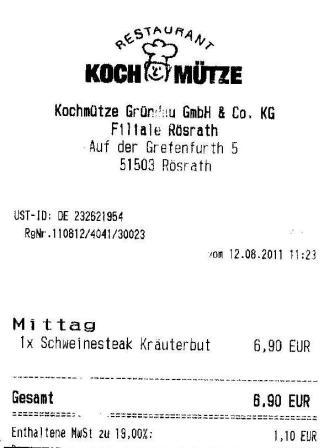 thdd Hffner Kochmtze Restaurant